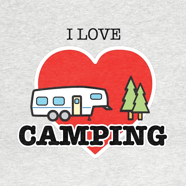 I Love Camping - Heart and Fifth Wheel by RVToolbox